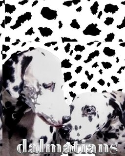 Front cover_Dalmatian fire dogs children's and adults creative journal coloring book
