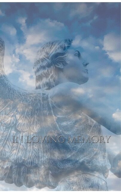 Front cover_Angelic Angel celebration of Life Remembrance In loving memory Journal