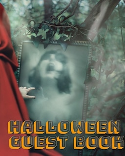 Front cover_Halloween Red Cape Scary Mega Guest book 474 pages 8x10