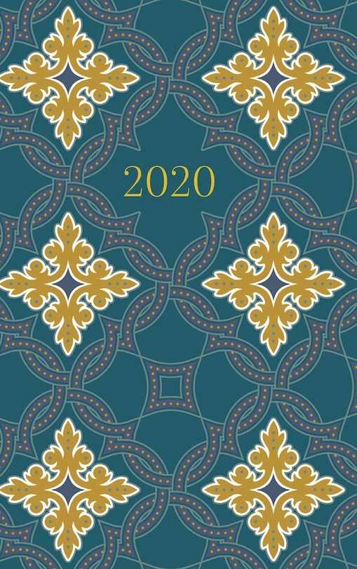 Front cover_2020 Planner - Diary - Journal - Week per spread - Teal Tiles