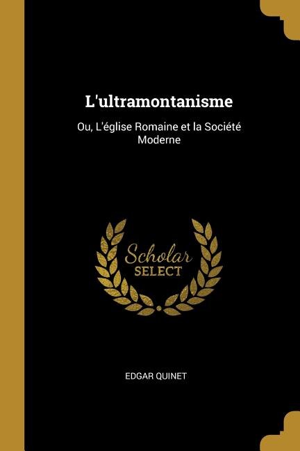 Front cover_L'ultramontanisme