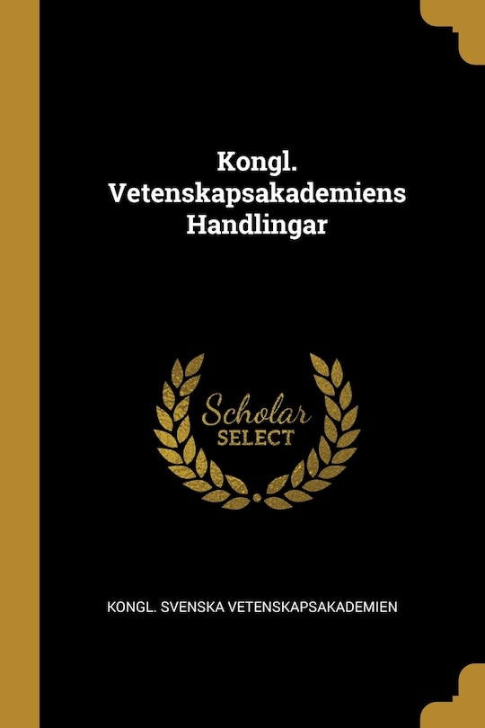 Couverture_Kongl. Vetenskapsakademiens Handlingar