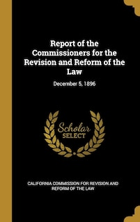 Front cover_Report of the Commissioners for the Revision and Reform of the Law