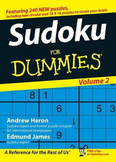 Front cover_Sudoku For Dummies, Volume 2