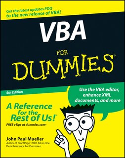 Front cover_VBA For Dummies
