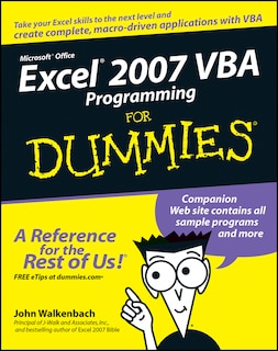 Front cover_Excel 2007 VBA Programming For Dummies