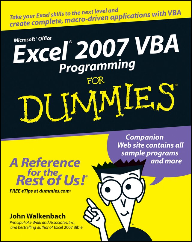 Front cover_Excel 2007 VBA Programming For Dummies