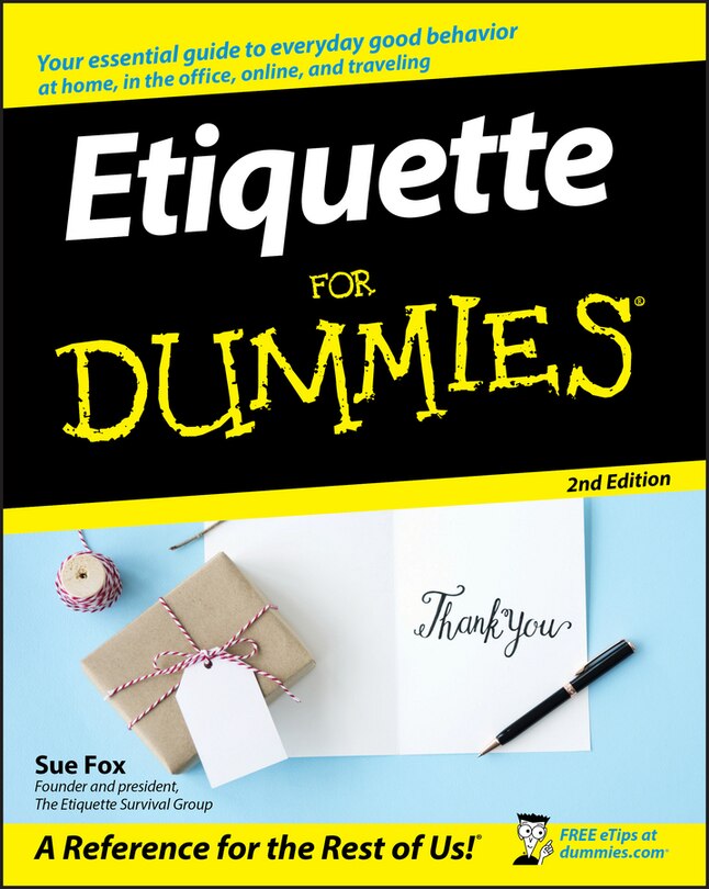 Front cover_Etiquette For Dummies