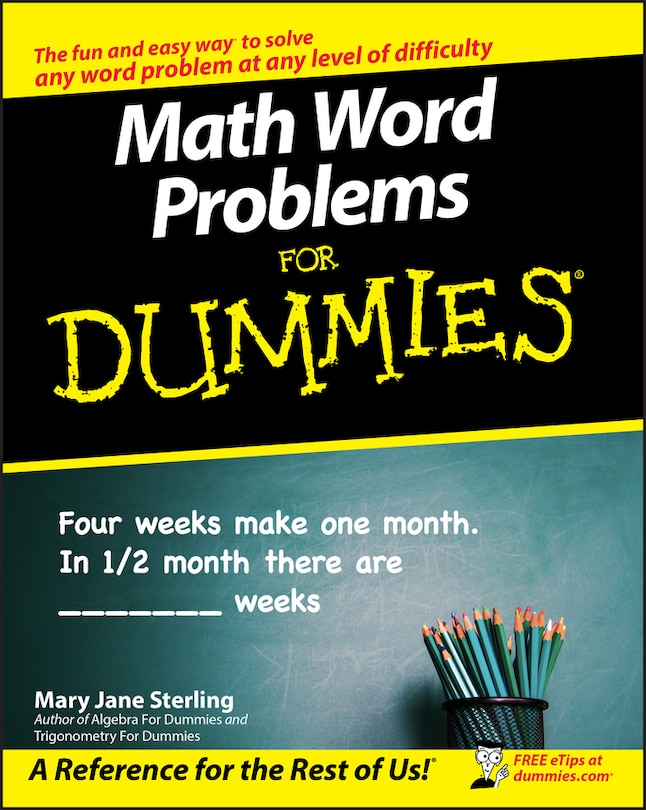 Front cover_Math Word Problems For Dummies