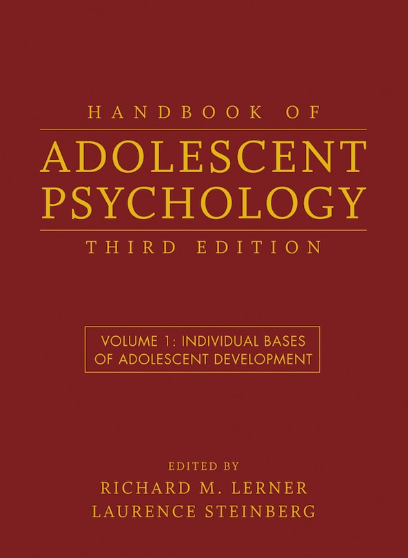 Couverture_Handbook of Adolescent Psychology, Volume 1