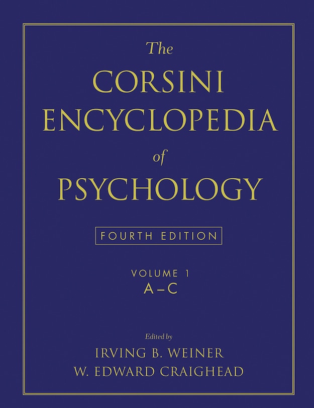 Front cover_The Corsini Encyclopedia of Psychology, Volume 1