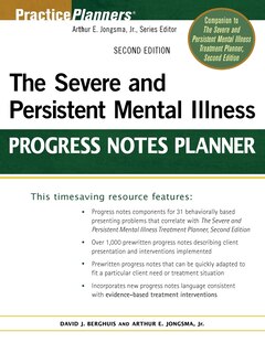Front cover_The Severe and Persistent Mental Illness Progress Notes Planner