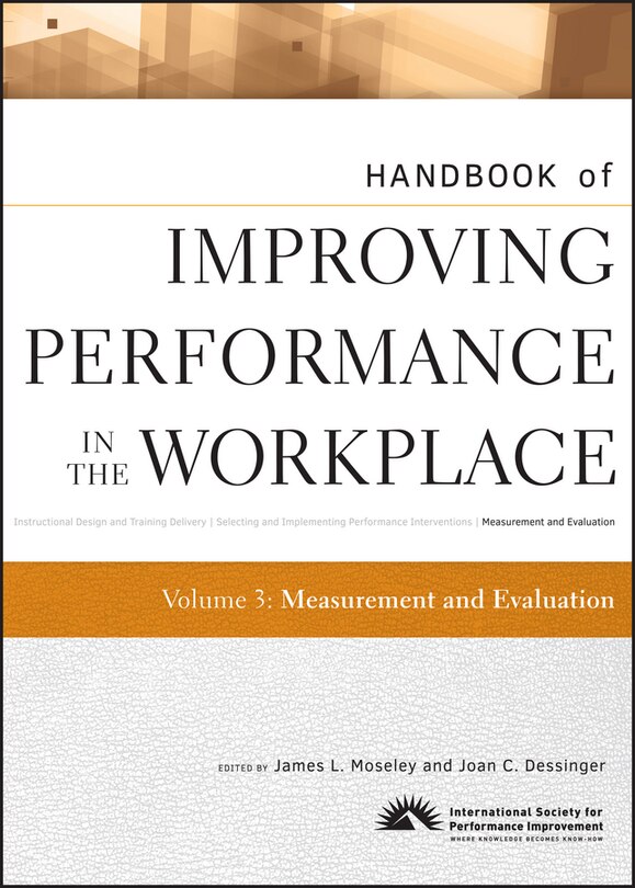 Couverture_Handbook of Improving Performance in the Workplace, Measurement and Evaluation