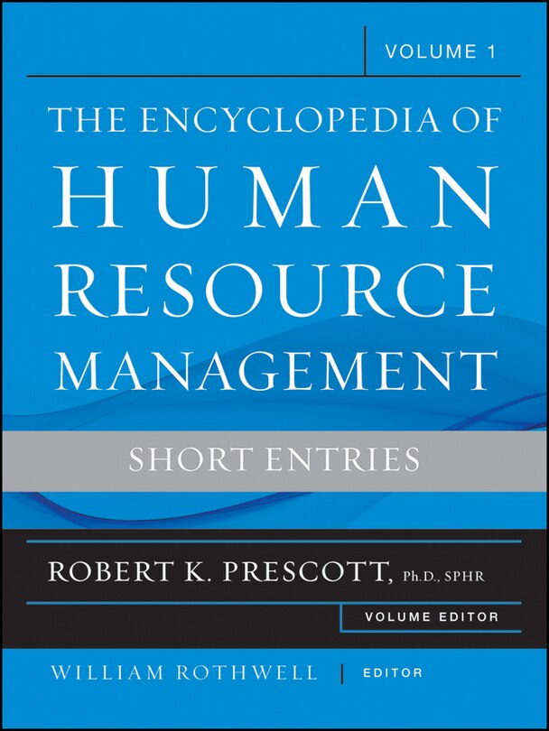 Front cover_The Encyclopedia of Human Resource Management, Volume 1
