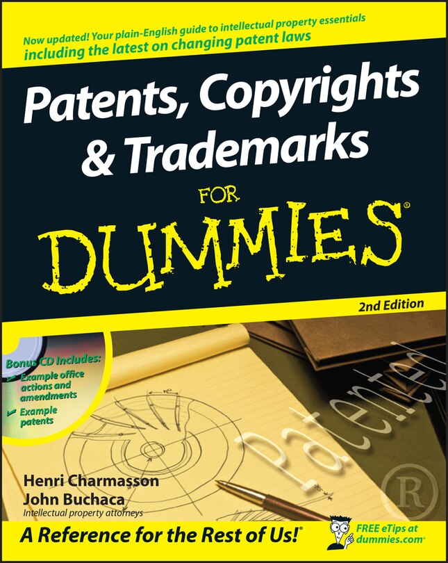 Front cover_Patents, Copyrights and Trademarks For Dummies