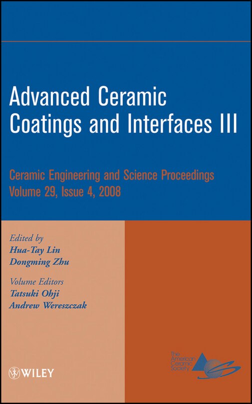 Couverture_Advanced Ceramic Coatings and Interfaces III, Volume 29, Issue 4