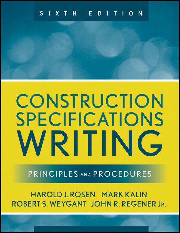 Front cover_Construction Specifications Writing