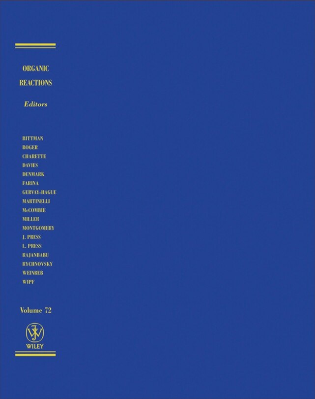 Couverture_Organic Reactions, Volume 72