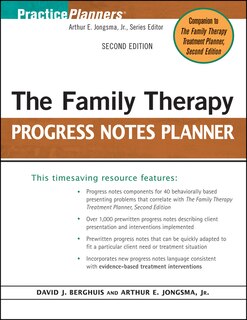 Front cover_The Family Therapy Progress Notes Planner