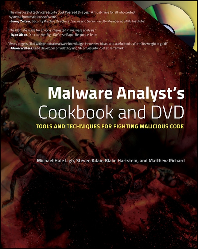 Front cover_Malware Analyst's Cookbook and DVD