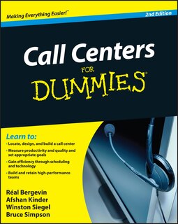 Front cover_Call Centers For Dummies