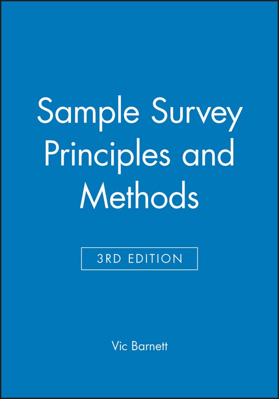 Front cover_Sample Survey Principles and Methods