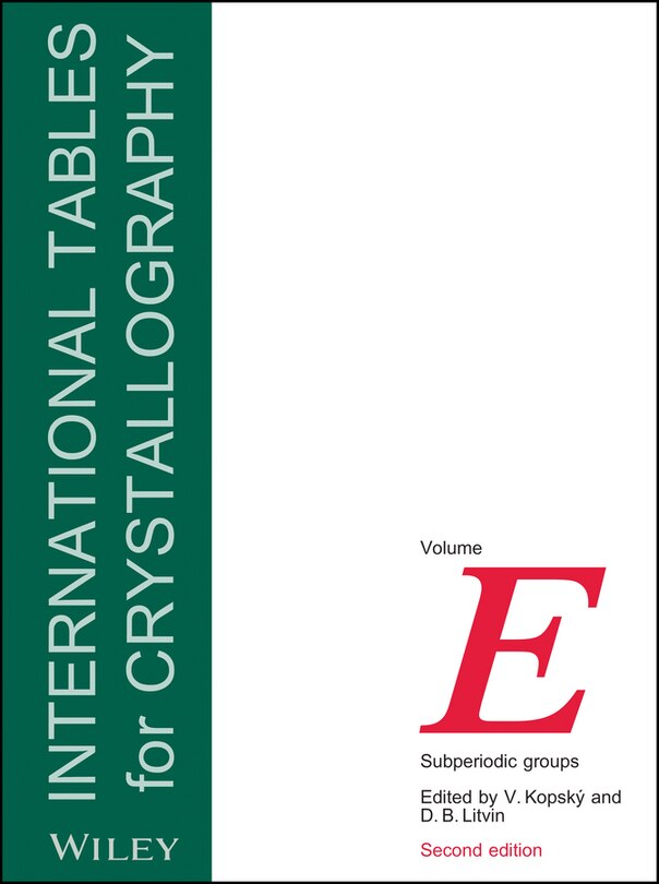 Front cover_International Tables for Crystallography, Volume E