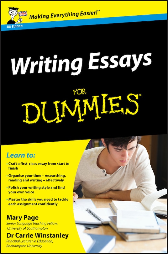 Front cover_Writing Essays For Dummies, UK Edition