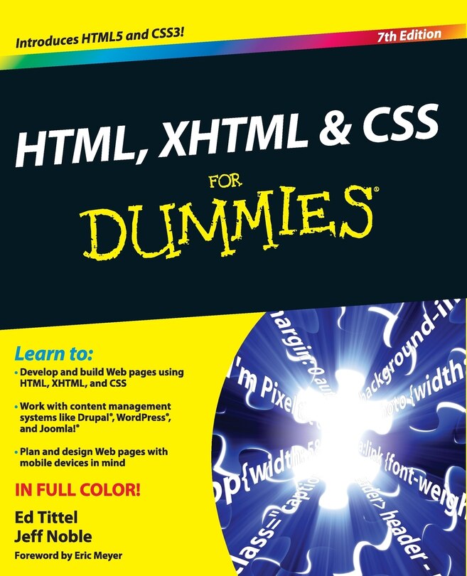 Front cover_HTML, XHTML and CSS For Dummies