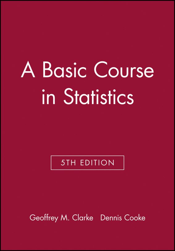 Front cover_A Basic Course in Statistics