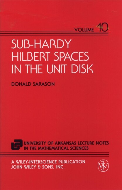 Front cover_Sub-Hardy Hilbert Spaces in the Unit Disk