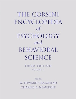 Couverture_The Corsini Encyclopedia of Psychology and Behavioral Science, Volume 1
