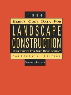 Front cover_Kerr's Cost Data for Landscape Construction