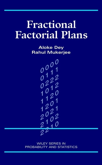 Front cover_Fractional Factorial Plans