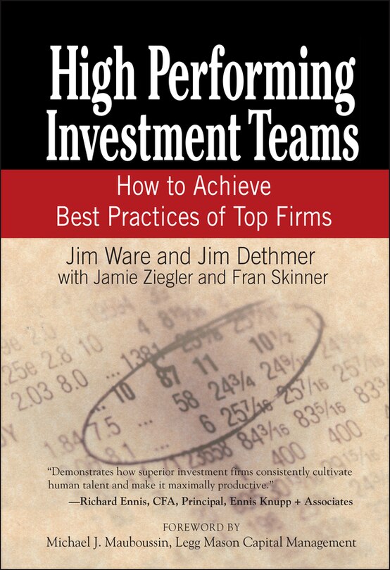 Front cover_High Performing Investment Teams