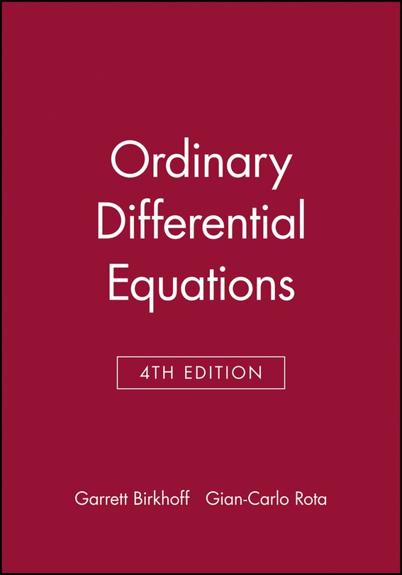Front cover_Ordinary Differential Equations