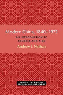 Couverture_Modern China, 1840–1972