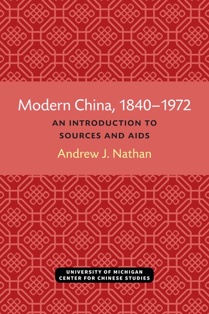 Couverture_Modern China, 1840–1972