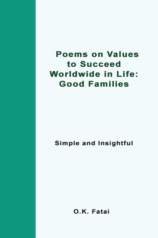 Couverture_Poems On Values To Succeed Worldwide In Life - Good Families