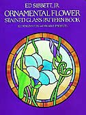 Front cover_Ornamental Flower Stained Glass Pattern Book