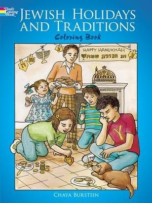 Front cover_Jewish Holidays And Traditions Coloring Book