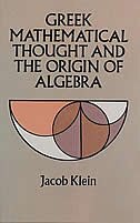 Couverture_Greek Mathematical Thought And The Origin Of Algebra