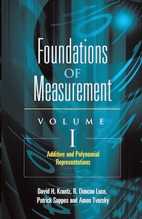 Front cover_Foundations of Measurement Volume I