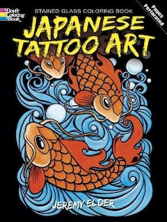 Japanese Tattoo Art Stained Glass Coloring Book