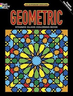 Geometric Stained Glass Coloring Book