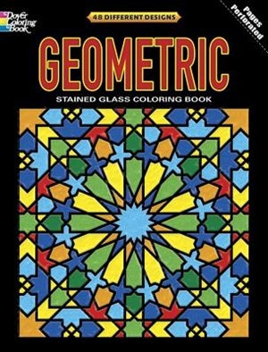 Geometric Stained Glass Coloring Book