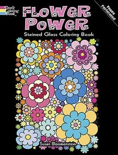Couverture_Flower Power Stained Glass Coloring Book