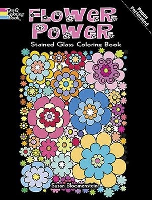 Couverture_Flower Power Stained Glass Coloring Book