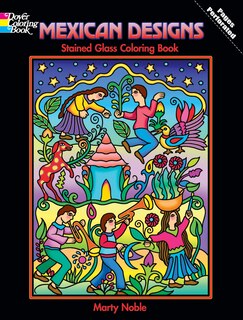 Front cover_Mexican Designs Stained Glass Coloring Book