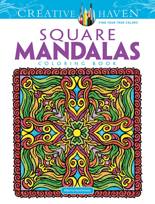 Front cover_Creative Haven Square Mandalas Coloring Book